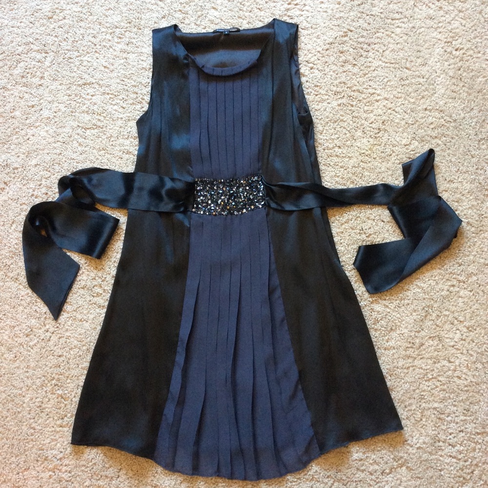 BCBG MAXAZRIA Black Silk Dress